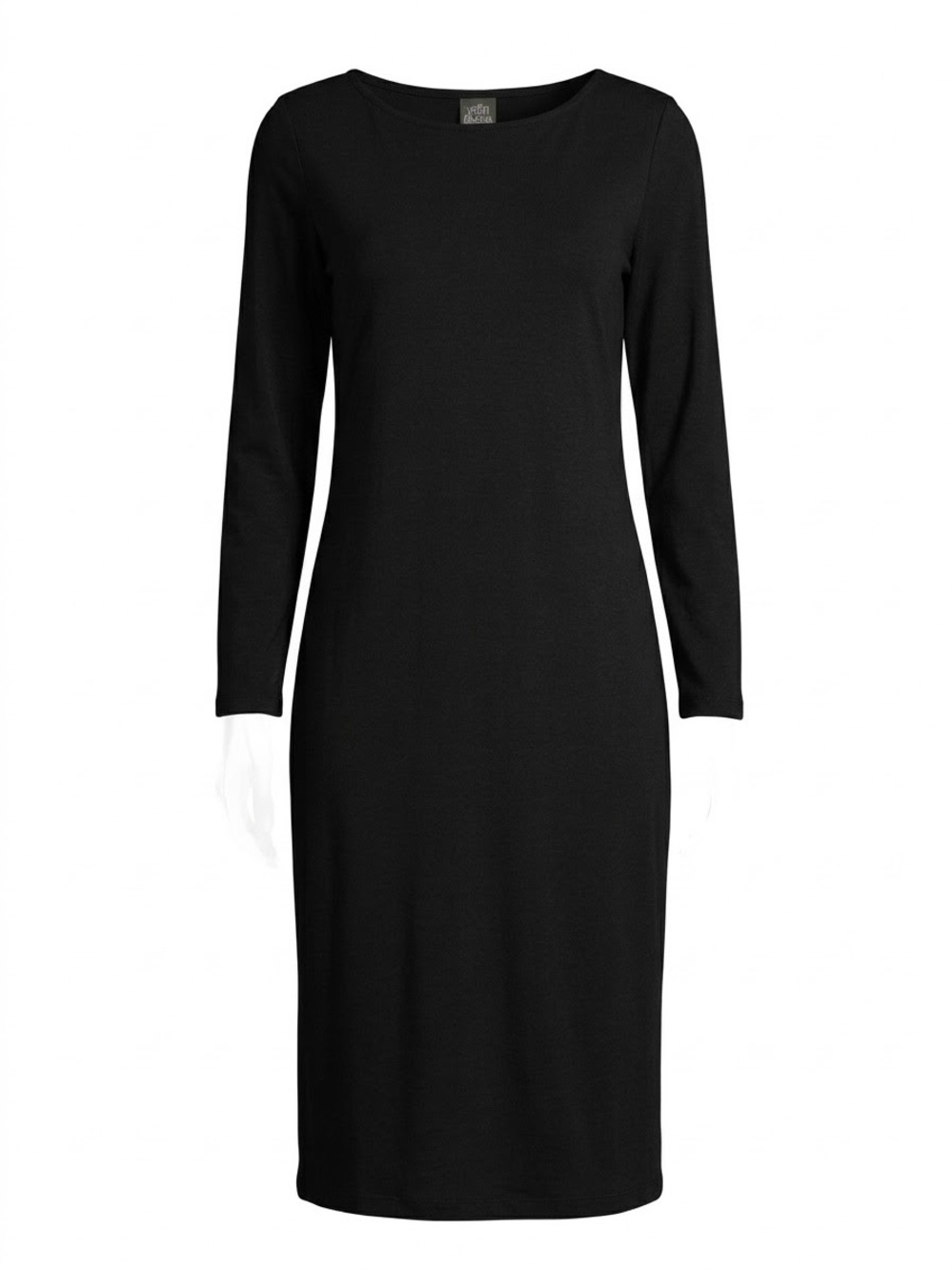 NWOT Wild Fable Long Sleeve Boatneck Midi Dress Classic Black M Minimalist Fall